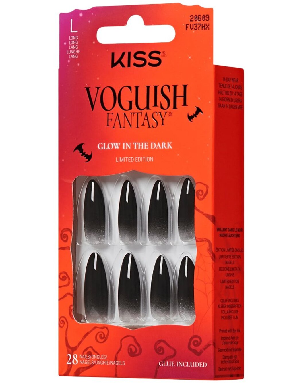 KISS Voguish Fantasy Glow-In-The-Dark Halloween Nails - Dancing Night
